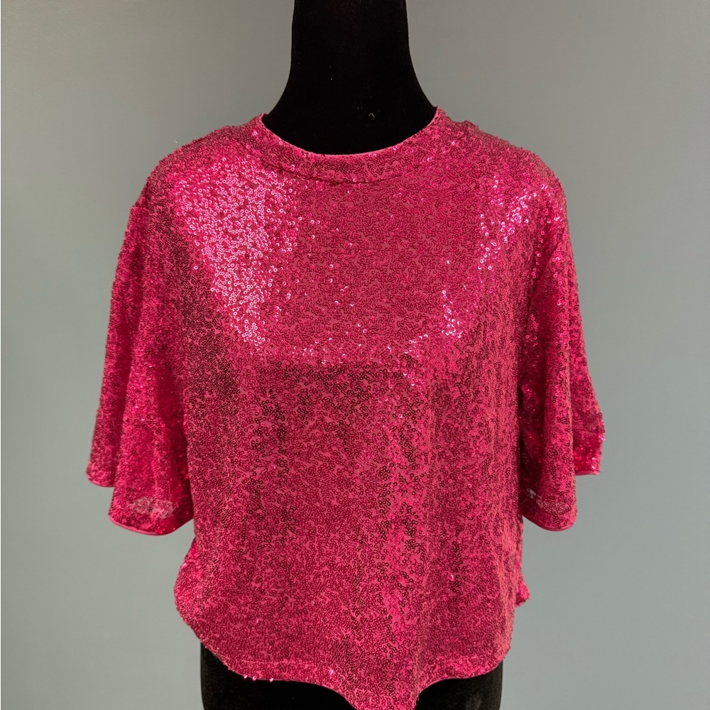 Sequin Pink Women's Top